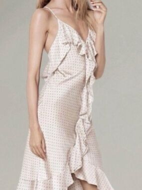 Victoria's Secret Polka Dot Ruffle Midi Dress